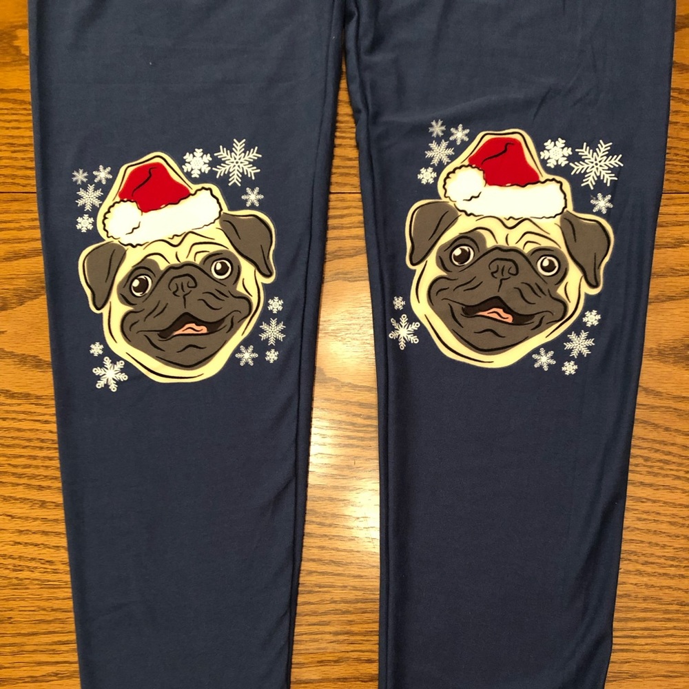 Lularoe Pug Santa hat